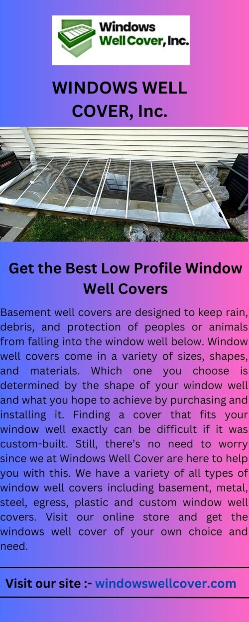 Transform your home with Windowswellcover.com. We offer the highest quality windows for your house, designed to bring beauty, style, and comfort to your home. Make your house a home with Windowswellcover.com.


https://www.windowswellcover.com/egress-window-covers