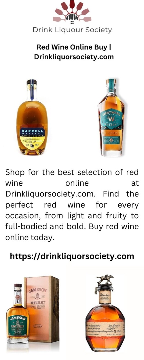 Shop for the best selection of red wine online at Drinkliquorsociety.com. Find the perfect red wine for every occasion, from light and fruity to full-bodied and bold. Buy red wine online today.

https://drinkliquorsociety.com/product-category/wine/red-wine/