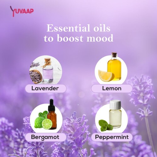 Essential oils to boost mood
For more info:
https://www.yuvaap.com/