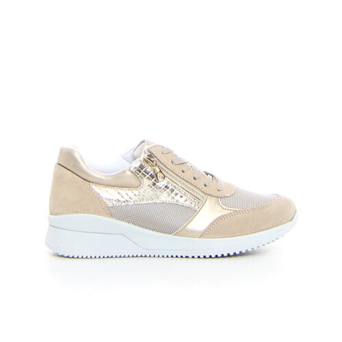Upper: faux leather AND leather Lining: fabric Insole: removable E fabric Sole: patented rubber Wedge: 4.5cm Closure: laces and side zip

Prezzo:- €99,90

https://robertocalzature.it/collections/geox/products/sneaker-haleney-beige-made-in-italy