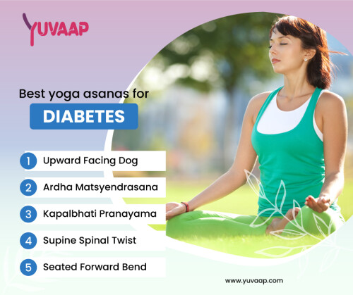 Discover the Best Yoga Asanas for Diabetes management. These carefully selected poses help improve blood sugar levels, increase circulation, reduce stress, and enhance overall well-being.
https://www.yuvaap.com/blogs/yoga-asanas-for-diabetes-does-it-really-work/