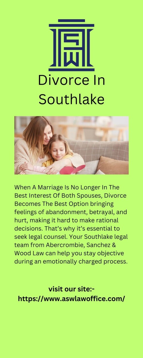 Abercrombie, Sanchez & Wood Law is a trusted law firm that provides top-tier legal services with an emotional touch. Our attorneys are dedicated to helping our clients get the best results possible. Visit aswlawoffice.com to learn more.


https://www.aswlawoffice.com/southlake/