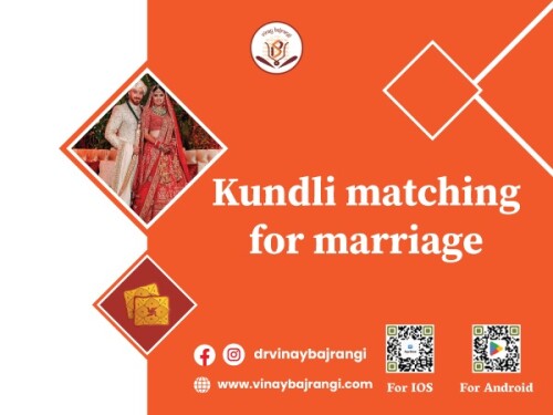 Harmonize unions through Kundli matching for marriage: Evaluate compatibility factors like Guna Milan and Ashtakoota points. Dr. Vinay Bajrangi's expertise ensures precise analysis, considering planetary influences on marital harmony. Trust in astrological insights to guide you towards a fulfilling and enduring marriage. Make informed decisions with Kundli matching, fostering lifelong happiness. If you are looking Astrological Combinations for Business in Horoscope contact us. For more info visit: https://www.vinaybajrangi.com/marriage-astrology/kundli-matching-horoscopes-matching-for-marriage.php | https://www.vinaybajrangi.com/business-astrology.php | https://www.vinaybajrangi.com/services/online-report/mangal-dosha-calculator.php