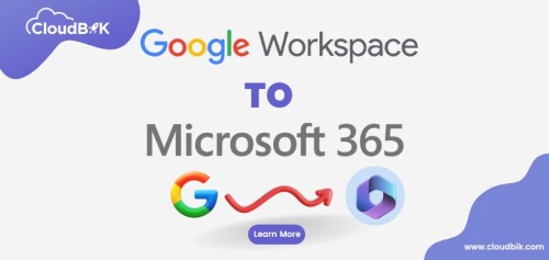 Google Workspace to Office 365 Migration is a process to move mailboxes from Google Suite to Microsoft 365 platform. 

Read more:https://www.cloudbik.com/resources/blog/google-workspace-to-microsoft-365-migration