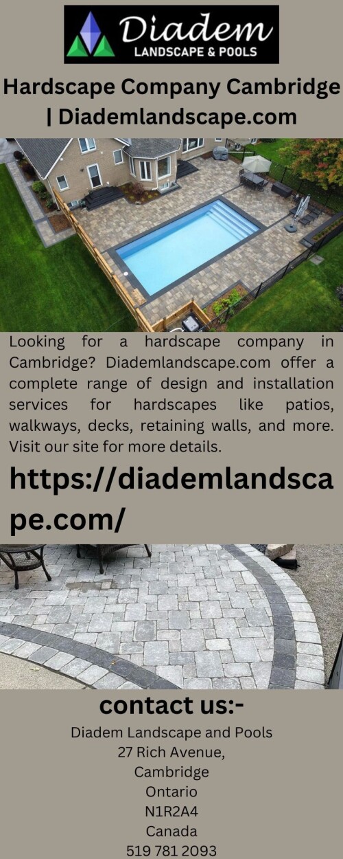 Looking for a hardscape company in Cambridge? Diademlandscape.com offer a complete range of design and installation services for hardscapes like patios, walkways, decks, retaining walls, and more. Visit our site for more details.

https://diademlandscape.com/