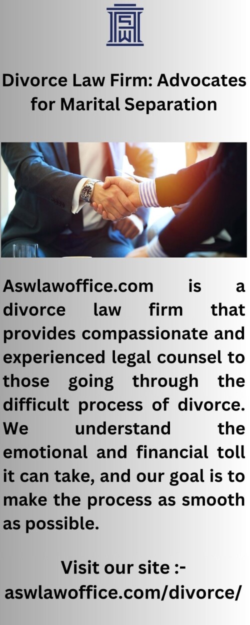 Abercrombie, Sanchez & Wood Law provides compassionate, personalized legal services to help you through tough times. Experience the comfort and security of working with a team of experienced attorneys at ASWlawoffice.com.



https://www.aswlawoffice.com/fort-worth/