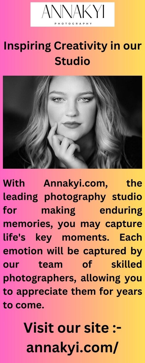 Capture life's precious moments with Annakyi.com. Our portrait photography services will help you create timeless memories that you can cherish forever. Let us capture your emotions in the perfect portrait.



https://annakyi.com/