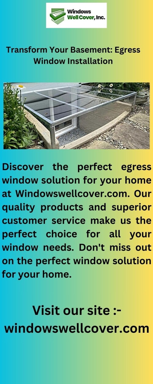With custom window well covers from Windowswellcover.com, you can shield the windows in your basement from the weather. Our long-lasting covers come with a lifetime warranty, providing you with the assurance that your house is secure.


https://www.windowswellcover.com/features