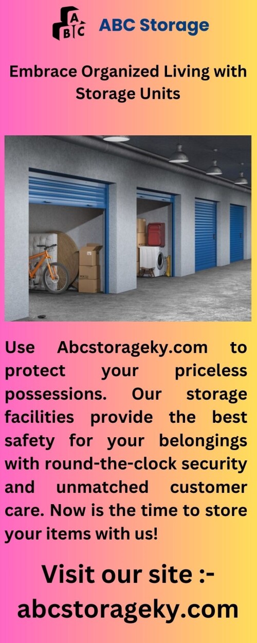 For all your needs, safe and dependable storage options are available. The finest discounts can be found at abcstorageky.com together with first-rate storage facilities and unmatched customer service.


https://abcstorageky.com/contact-us/