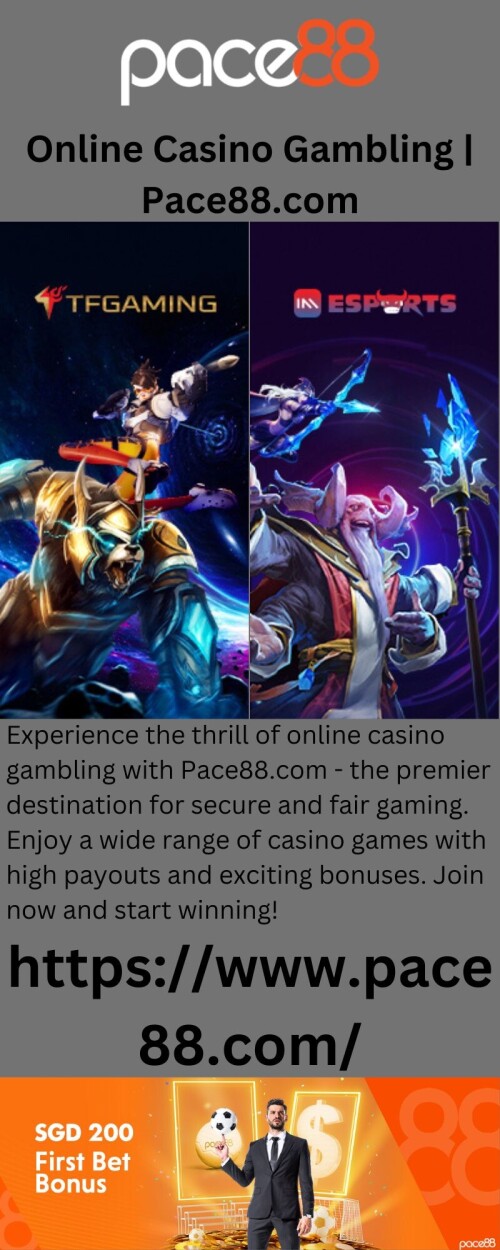 Experience the thrill of online casino gambling with Pace88.com - the premier destination for secure and fair gaming. Enjoy a wide range of casino games with high payouts and exciting bonuses. Join now and start winning!

https://www.pace88.com/