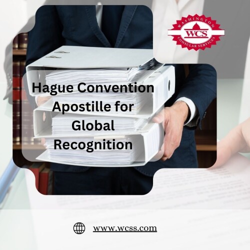 Ensure global recognition of your documents with Hague Convention Apostille services. Our expert team will assist you in obtaining the necessary apostille certification, making your documents internationally valid and legally recognized in countries that are part of the Hague Convention. Whether you need to use your documents for business, legal, or personal matters abroad, our efficient and reliable service simplifies the complex apostille process. Trust us to navigate the intricate requirements and deliver the peace of mind that comes with having your documents recognized worldwide. Secure your document's authenticity and global acceptance with our Hague Convention Apostille service. Visit at: https://wcss.com/services/apostilles/