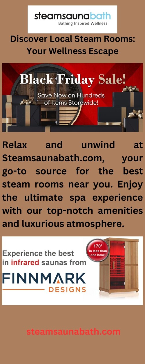 Relax and unwind at Steamsaunabath.com, your go-to source for the best steam rooms near you. Enjoy the ultimate spa experience with our top-notch amenities and luxurious atmosphere.

https://www.steamsaunabath.com/HUUM-Sauna-Heaters-Stoves