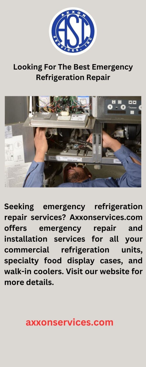 Seeking emergency refrigeration repair services? Axxonservices.com offers emergency repair and installation services for all your commercial refrigeration units, specialty food display cases, and walk-in coolers. Visit our website for more details.

https://www.axxonservices.com/refrigeration-services/