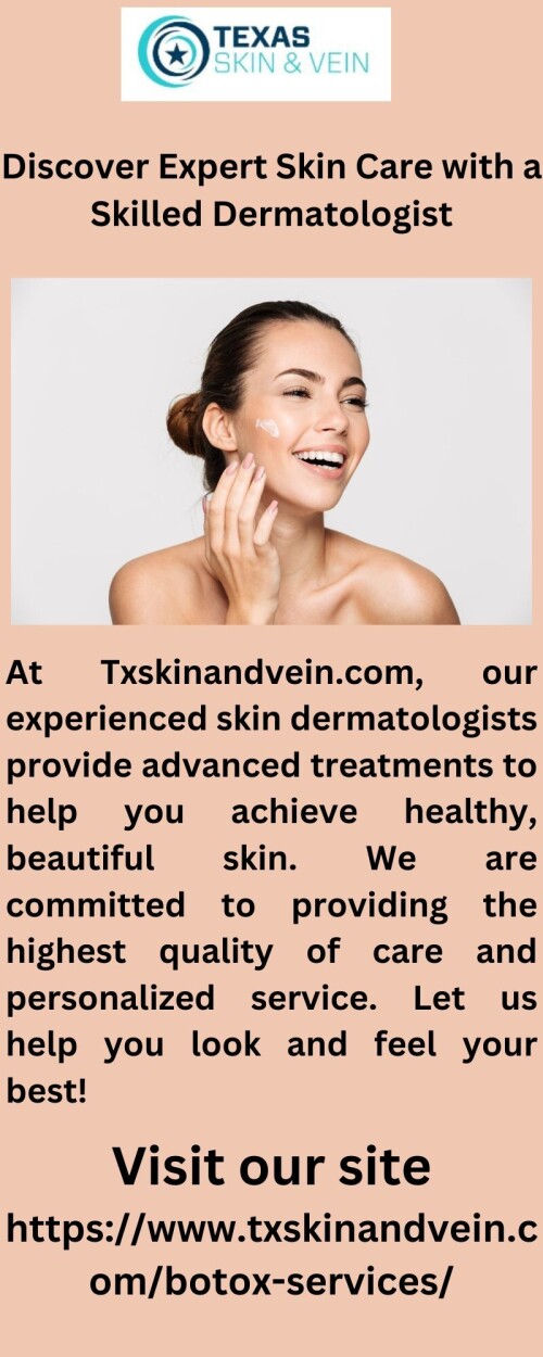 At Txskinandvein.com, we understand how important it is to feel comfortable in your skin. Our medical dermatology services offer the best care and attention to your skin needs. With our experienced team, you can trust us to provide the best care.



https://www.txskinandvein.com/services/san-antonio-dermatology/