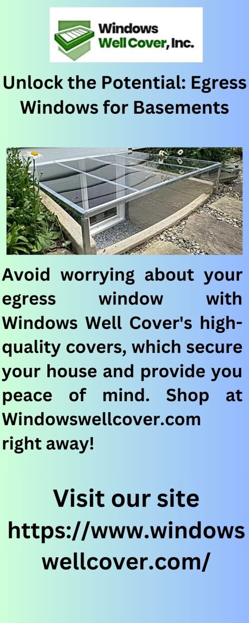 Discover the perfect egress window solution for your home at Windowswellcover.com. Our quality products and superior customer service make us the perfect choice for all your window needs. Don't miss out on the perfect window solution for your home.



https://www.windowswellcover.com/