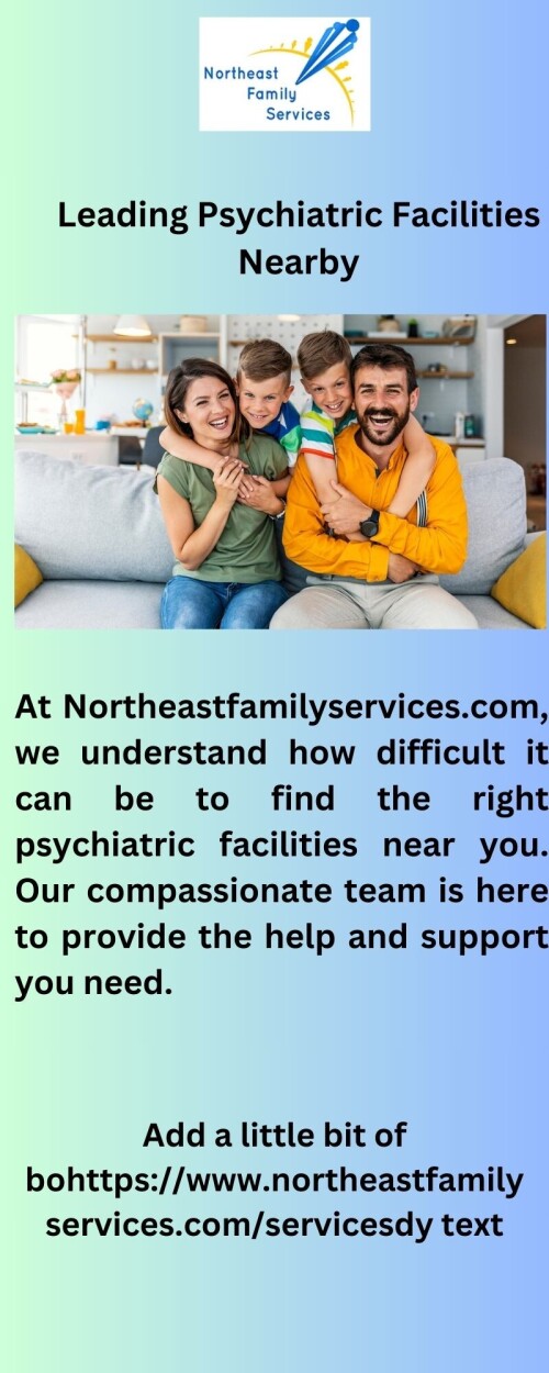 Be not silent in your suffering. With the support of Northeastfamilyservices.com, you can regain your well-being through compassionate behavioural health care. Look for a hospital right now.

https://www.northeastfamilyservices.com/services