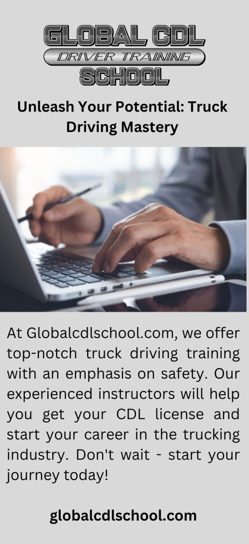 Take your career to the next level with CDL classes from Globalcdlschool.com. Our industry-leading training and certification courses will give you the skills and confidence you need to succeed in the trucking industry.

https://www.globalcdlschool.com/cdl-class-b-license/