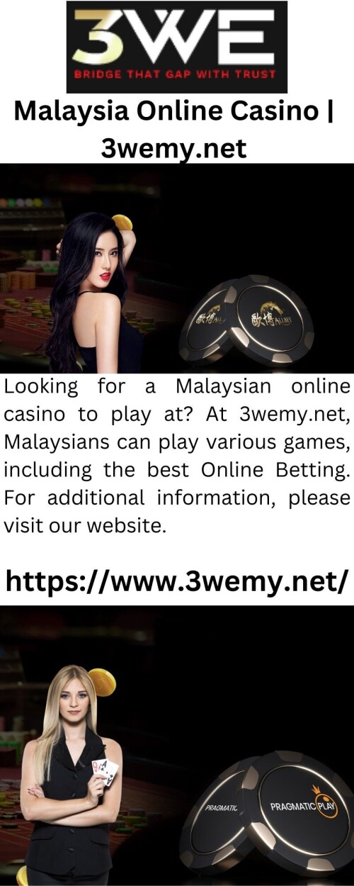 Looking for a Malaysian online casino to play at? At 3wemy.net, Malaysians can play various games, including the best Online Betting. For additional information, please visit our website.

https://www.3wemy.net/