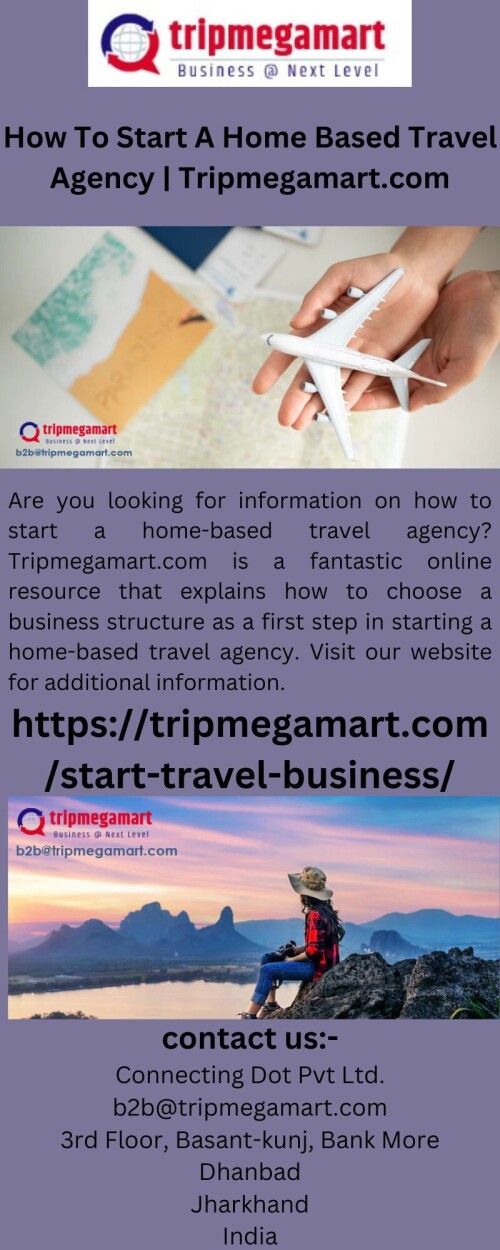Are you looking for information on how to start a home-based travel agency? Tripmegamart.com is a fantastic online resource that explains how to choose a business structure as a first step in starting a home-based travel agency. Visit our website for additional information.


https://tripmegamart.com/start-travel-business/