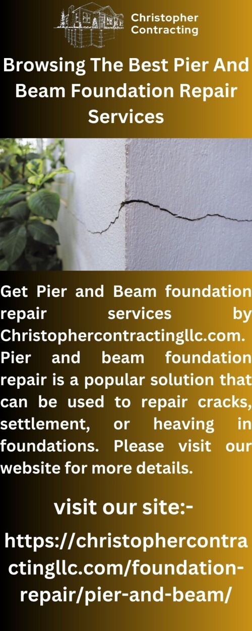 Browsing for foundation repair services near you? Christophercontractingllc.com have the foundation repair services you need to keep your home stable and secure. Please visit our website for more details.

https://christophercontractingllc.com/foundation-repair/residential/