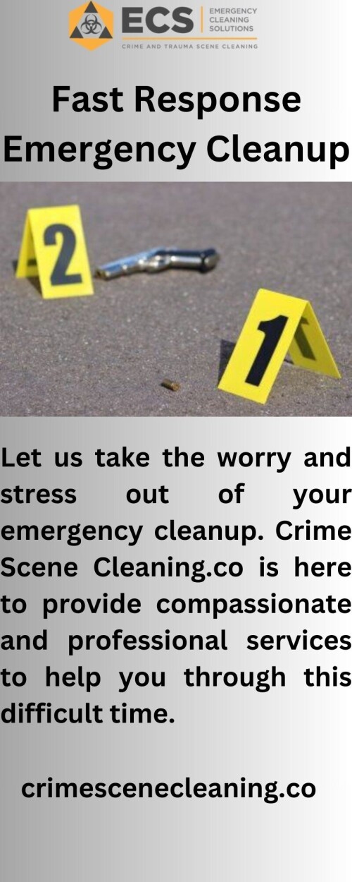 At CrimesceneCleaning.co, we understand the emotional toll of a crime scene. Our compassionate team is here to help you through the difficult process of crime scene cleanup, so you can focus on healing.

https://www.crimescenecleaning.co/