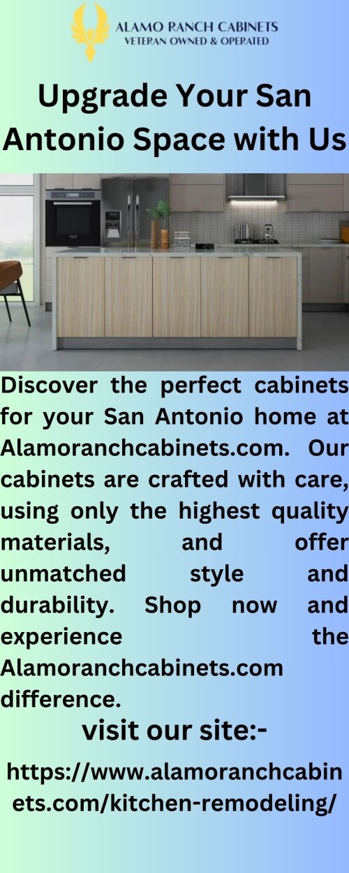 Discover the perfect cabinets for your San Antonio home at Alamoranchcabinets.com. Our cabinets are made with quality craftsmanship and a commitment to customer satisfaction to ensure you get the best value for your money.


https://www.alamoranchcabinets.com/cabinets/