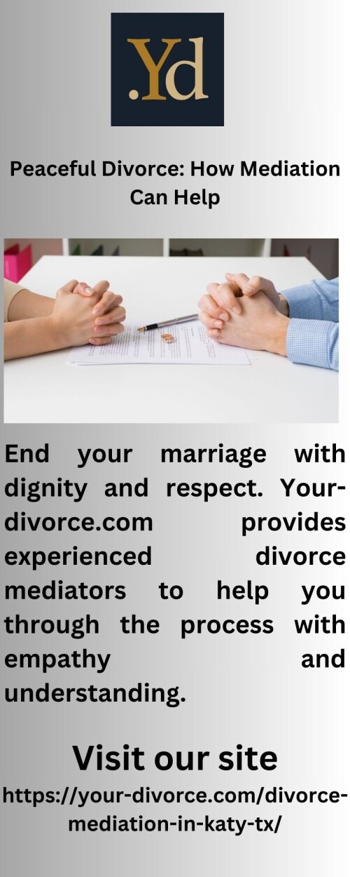 Make use of Your-Divorce.com to protect your future finances. Our trustworthy staff provides you with the guidance and support you need to make informed decisions during this difficult time.



https://your-divorce.com/divorce-financial-planning-in-katy-tx/