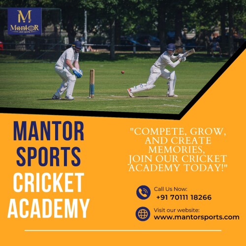 Mantor Just Sports stands out as the premier cricket academy in Faridabad, nurturing budding talents into skilled cricketers. With expert cricket coaching, state-of-the-art facilities, and a passion for the game, it's the ultimate hub for aspiring cricketers to hone their skills and chase their dreams on the pitch.