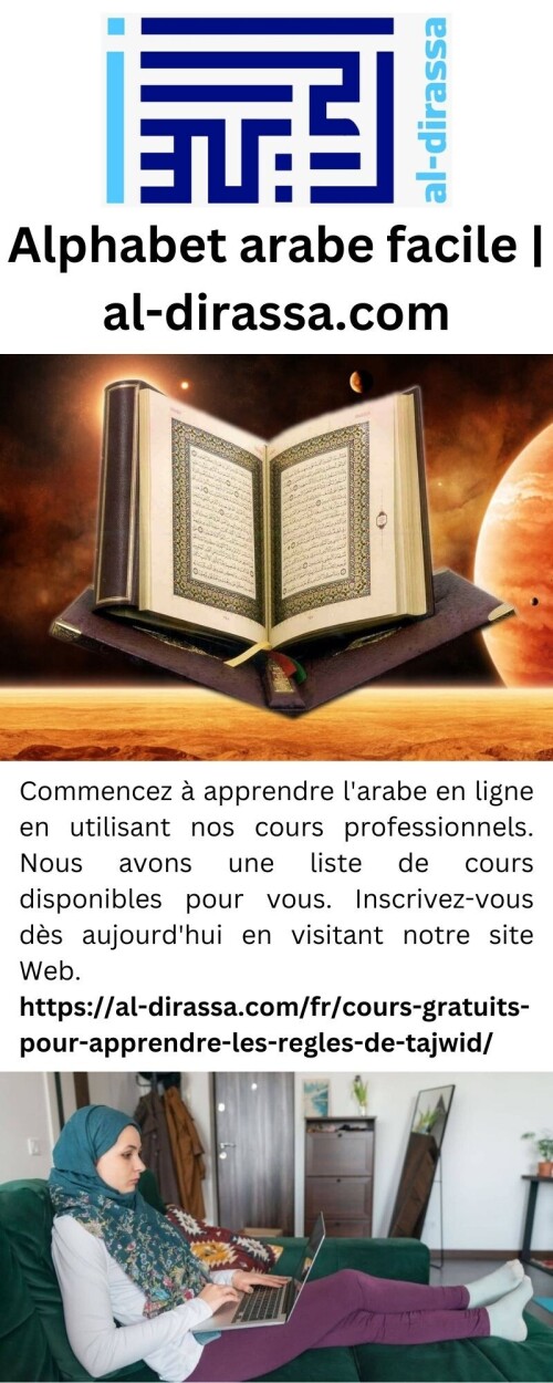 Commencez à apprendre l'arabe en ligne en utilisant nos cours professionnels. Nous avons une liste de cours disponibles pour vous. Inscrivez-vous dès aujourd'hui en visitant notre site Web.

https://al-dirassa.com/fr/cours-gratuits-pour-apprendre-les-regles-de-tajwid/