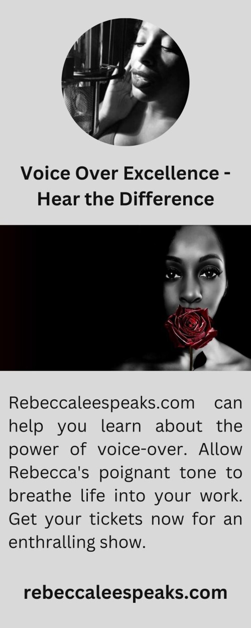 Experience the power of emotional storytelling with Rebecca Lee's captivating commercial work. Visit Rebeccaleespeaks.com for a unique brand voice.

https://rebeccaleespeaks.com/commercial/