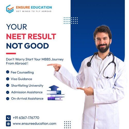 If your NEET score is not upto mark to get the seat in government university of INDIA and you want to complete your degree from government university only ! Ensure Education provides you with option to opt for government university ABROAD. Talk to our experts regarding any query for MBBS ABROAD and you will get the best of solution. Start your journey towards a successful medical career today!

Contact US:
https://www.ensureeducation.com/
