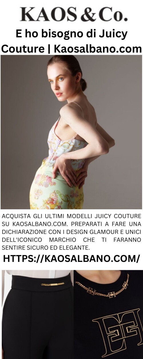 Acquista gli ultimi modelli Juicy Couture su Kaosalbano.com. Preparati a fare una dichiarazione con i design glamour e unici dell'iconico marchio che ti faranno sentire sicuro ed elegante.

https://kaosalbano.com/