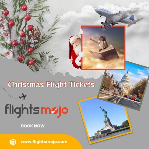 Make your Christmas wishes come true with Flightsmojo's festive flight deals. Whether you're dreaming of a snowy escape or a sunny holiday retreat, Flightsmojo offers incredible savings on Christmas flight tickets to destinations worldwide. With our easy-to-use booking platform and extensive range of flight options, finding the perfect itinerary for your holiday travel has never been easier. Don't wait until it's too late – book your Christmas flights with Flightsmojo today and celebrate the season in style.
https://www.flightsmojo.com/deals/christmas-flight-tickets
