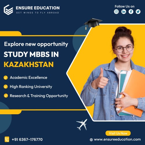 Looking to study MBBS in Kazakhstan? EnsureEducation is your trusted education consultant, guiding you through every step of the process. With our expertise and personalized support, we make your dream of pursuing medical education abroad a reality. Contact us today to embark on this exciting journey towards a successful medical career.

Read More:
https://www.ensureeducation.com/blog/mbbs-in-kazakhstan-important-information-for-foreign-students