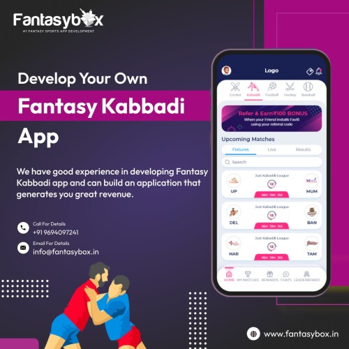 Looking to hire fantasy kabaddi app development experts? With its deep understanding of Kabaddi and extensive experience in app development, FantasyBox is well-equipped to deliver top-notch Fantasy Kabaddi apps that cater to the specific needs of Kabaddi enthusiasts.  Hire FantasyBox expert developers today. https://www.fantasybox.in/fantasy-kabbadi-app-development