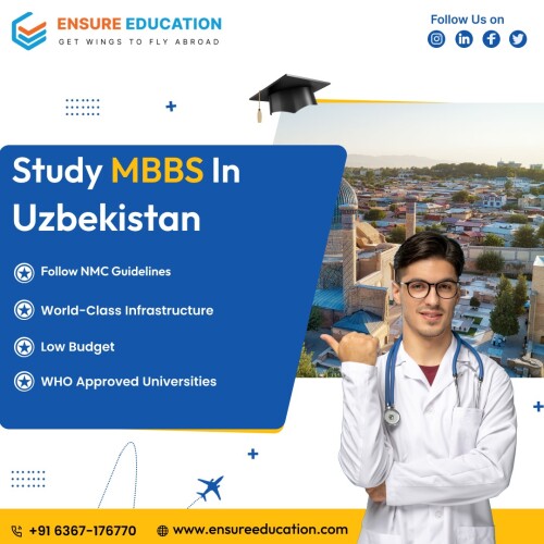 Start your career with MBBS in Uzbekistan. Uzbekistan offers a fantastic opportunity to pursue your MBBS degree at an affordable cost! Unlock your potential and take the first step towards your medical career today!

Contact Us:
https://www.ensureeducation.com/study-mbbs/mbbs-in-uzbekistan