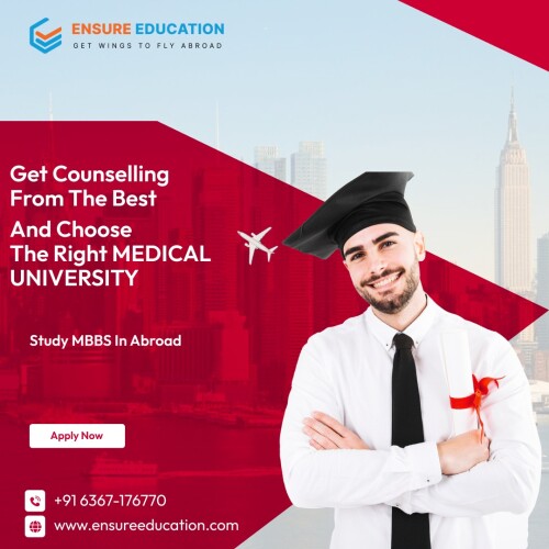Looking to pursue MBBS? Look no further! Ensure Education is your trusted consultant for MBBS studies. With our expertise and guidance, embark on your journey to become a medical professional. We provide comprehensive support to ensure you choose the right path and succeed in your endeavors. Contact us today to kickstart your MBBS journey with confidence and clarity.

Contact Us:
https://www.ensureeducation.com/