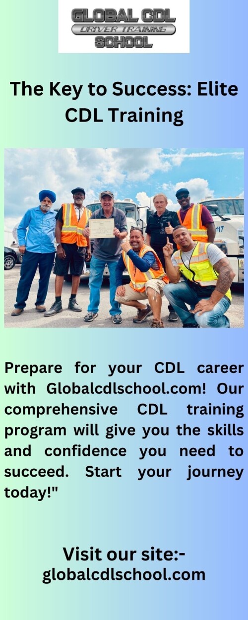 Learn to drive a truck with Globalcdlschool.com, the premier truck driving school. With our experienced instructors and a comprehensive curriculum, you'll gain the skills and confidence to become a successful truck driver. Don't wait, start your journey today!

https://www.globalcdlschool.com/cdl-skills-testing/