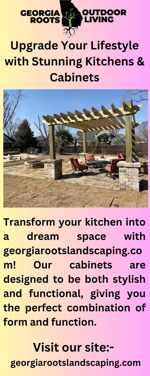 Transform your kitchen with quality cabinets from Georgiarootslandscaping.com! Our beautiful designs and superior craftsmanship will bring a touch of style and elegance to your home. Shop now and experience the difference!


https://georgiarootslandscaping.com/outdoorkitchens/