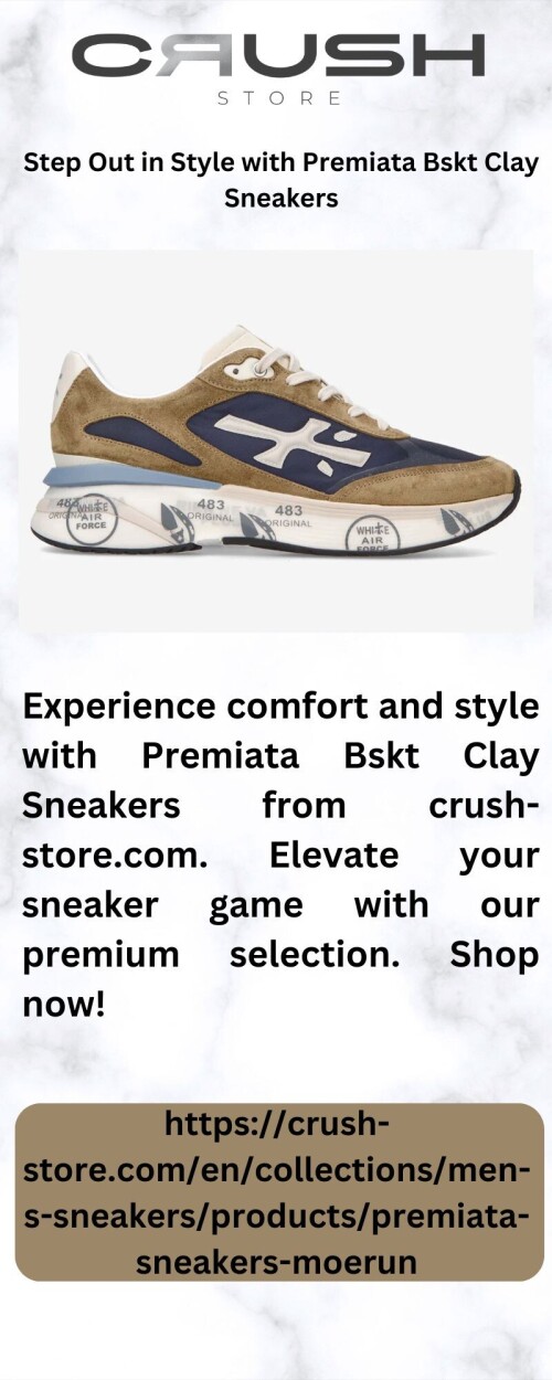 Experience comfort and style with Premiata Bskt Clay Sneakers from crush-store.com. Elevate your sneaker game with our premium selection. Shop now!

https://crush-store.com/en/collections/men-s-sneakers/products/premiata-sneakers-moerun