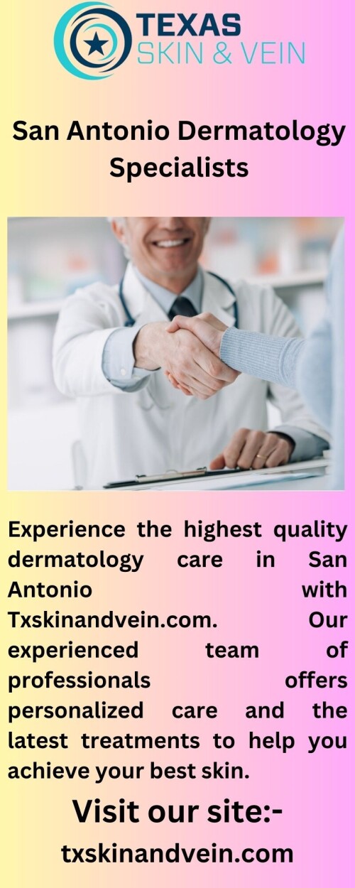 We at Txskinandvein.com recognize that caring for your skin is a journey filled with emotions. Our committed team of experts is here to provide you with the best skin care products and services so you can reach your desired result.


https://www.txskinandvein.com/