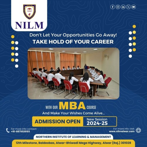 Find your path to success at BBA University in Alwar, NILM. Explore innovative programs, expert faculty, and state-of-the-art facilities aimed at shaping tomorrow's leaders. Unlock opportunities, build skills, and embark on a transformative journey towards a brighter future. Start your journey with us today. For more info. visit us-https://www.nilmalwar.com/