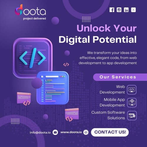 Doota.io offers comprehensive digital marketing solutions for businesses, specializing in UI/UX design, web & mobile app development, AI/ML integration, fintech solutions, product development, e-commerce, games, and strategic digital marketing services. for more info. visit us- www.doota.io