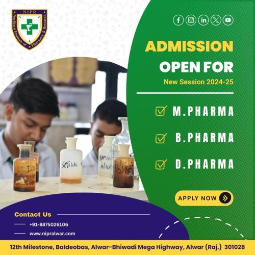 NIPR Alwar: Empowering the next generation of pharmacists with cutting-edge education and innovation. Discover how NIPR Alwar is reshaping the landscape of pharmacy education, equipping students with the skills and knowledge to thrive in the dynamic pharmaceutical industry. Transform your future with NIPR Alwar today. for more info. visit us- www.nipralwar.com