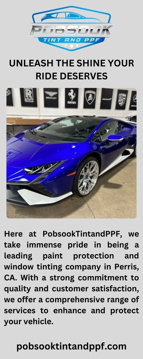 Get your automobile protected with Pobsooktintandppf.com best ceramic coating in Murrieta, CA. For many years to come, our superior service will keep your car looking brand-new.https://www.pobsooktintandppf.com/ceramic-coating