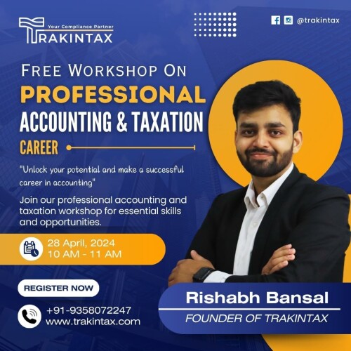 Join the Elite at TrakinTax, the premier CA institute in Alwar! Elevate your career with expert guidance and comprehensive courses tailored for success in the field of chartered accountancy. Experience unmatched training, personalized support, and a pathway to excel in your CA journey. Enroll now for a transformative learning experience. for more info. visit us- www.trakintax.com