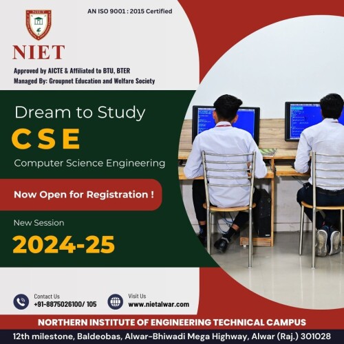 Discover the transformative journey at NIET Alwar, the premier college of choice in 2024 where dreams materialize into reality. Unleash your potential in a dynamic learning environment, guided by expert faculty and cutting-edge facilities. Join us and embark on a path to success, innovation, and excellence.for more info. visit us- www.nietalwar.com