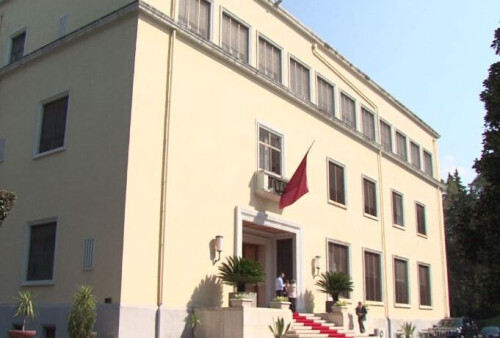 Facade of Presidential Palace of Tirana