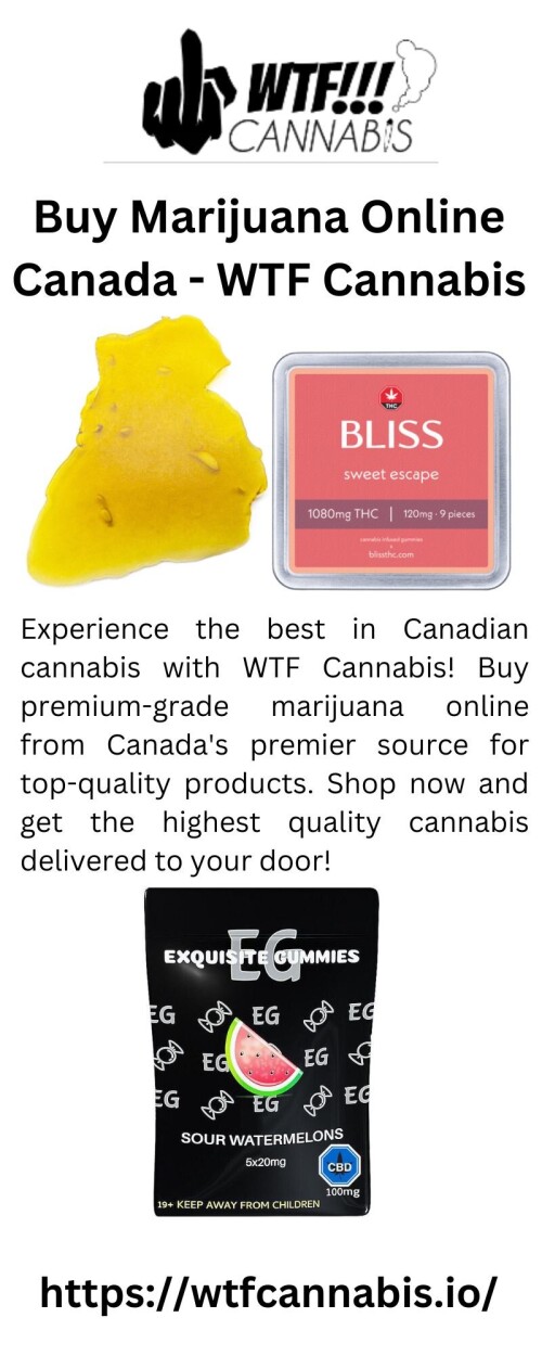 Experience the best in Canadian cannabis with WTF Cannabis! Buy premium-grade marijuana online from Canada's premier source for top-quality products. Shop now and get the highest quality cannabis delivered to your door!


https://wtfcannabis.io/