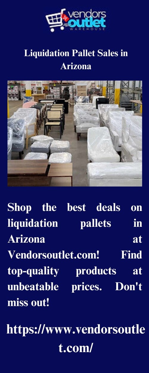 Shop the best deals on liquidation pallets in Arizona at Vendorsoutlet.com! Find top-quality products at unbeatable prices. Don't miss out!

https://www.vendorsoutlet.com/
